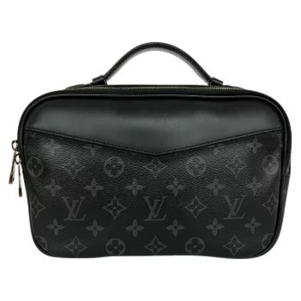 LOUIS VUITTON Monogram Eclipse Black Bum Bag Shoulder Black Body Waist Clutch